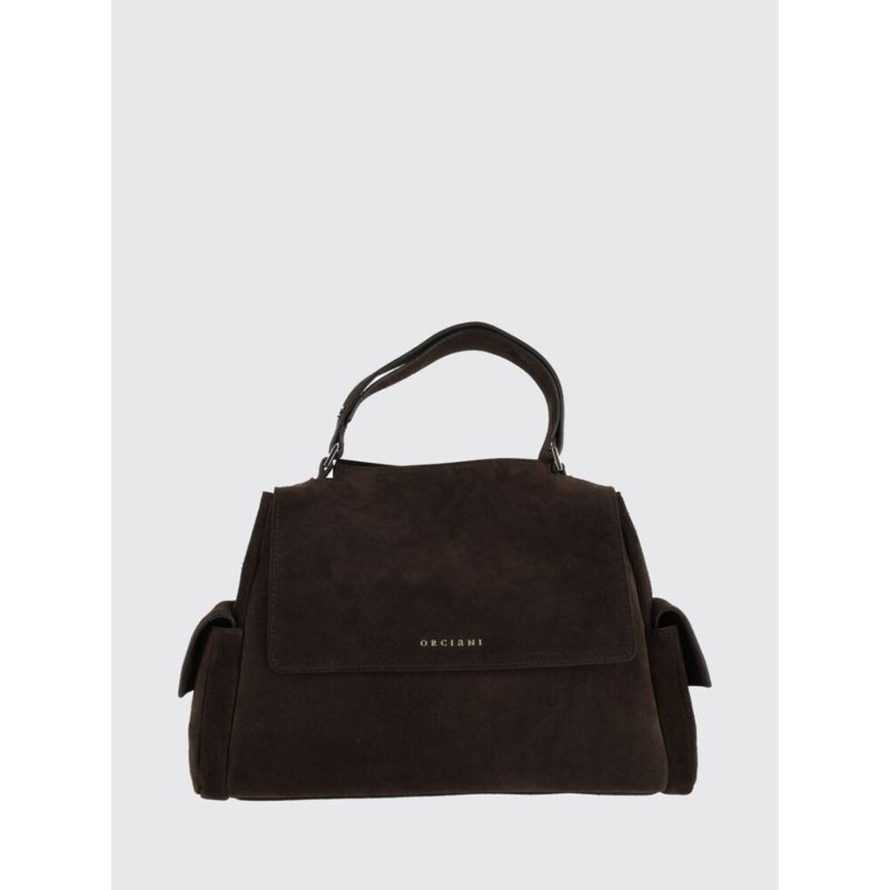 Orciani Women Orciani Sveva Suede Shoulder Bag With Magnetic Flap Closure